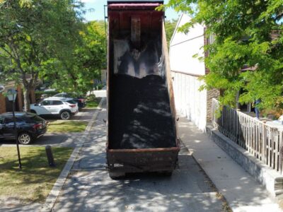 asphalt delivered for paving