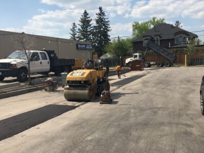 carwash asphalt paving in process