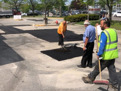 carwash asphalt paving in progress