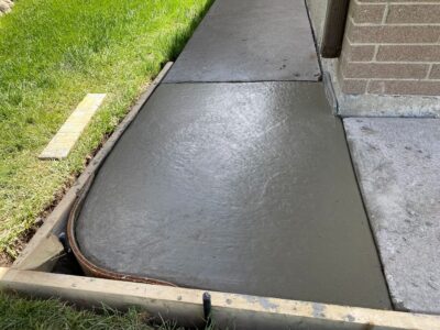 concrete path installation