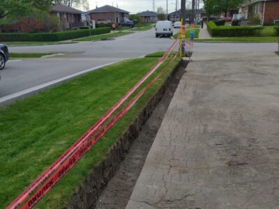 ground preparation for concrete borders
