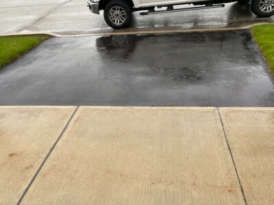 new concrete walkway and driveway completed